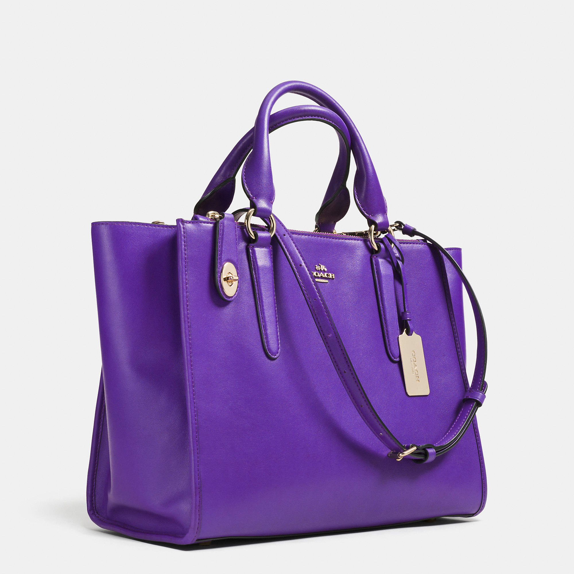 Fashion Women Real Coach Crosby Carryall In Leather